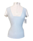 Cavalleria Toscana Short Sleeve Show Shirt in Baby Blue