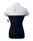 EGO7 'Florentine' Lace Short Sleeve Competition Shirt in Navy