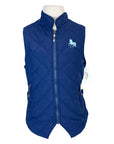 Front of Horze 'Happy-Go-Lucky' Quilted Vest in Navy