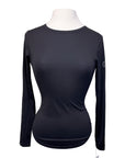 Free Ride Relaxed Athletic Long Sleeve Top in Black