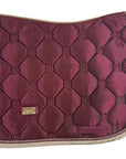Equestrian Stockholm Dressage Pad & Polo Wrap Set in Merlot Gold
