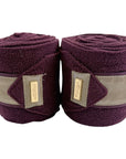 Equestrian Stockholm Dressage Pad & Polo Wrap Set in Merlot Gold