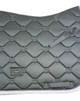 Equestrian Stockholm Dressage Pad & Polo Wrap Set in Silver Cloud