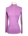 R.J. Classics 'Libby' 1/4 Zip Long Sleeve Training Shirt in Mulberry Horseshoe