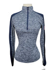 Annie's Equestrienne Apparel Half Zip Top in Heather Navy