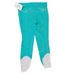 Hippique Knee Patch Breeches in Teal