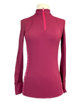 Noble Outfitters Ashley Performance Long Sleeve in Rasberry/Geo - Women's XS