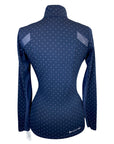 Ariat TEK Heat Series Long Sleeve Shirt in Navy Polka Dot - Women's XL