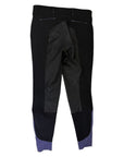 Dover Saddlery Wellesley Classic Piped Knee-Patch Breech in Black/Purple