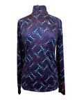 Ariat 'Lowell 2.0' 1/4 Zip Shirt in Navy/Red & White Bits