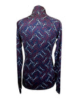 Ariat 'Lowell 2.0' 1/4 Zip Shirt in Navy/Red & White Bits