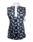 Ronner Sleeveless Sport Polo in Grey w Horses