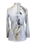 Arista Equestrian 'Brio-Tek' 1/4 Zip Shirt in Grey Watercolor Horse