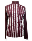 Novella Equestrian 'The Beni' Sun Shirt in Burgundy Tack