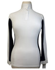 Cavalleria Toscana Jersey Perforated Insert Shirt in White/Black