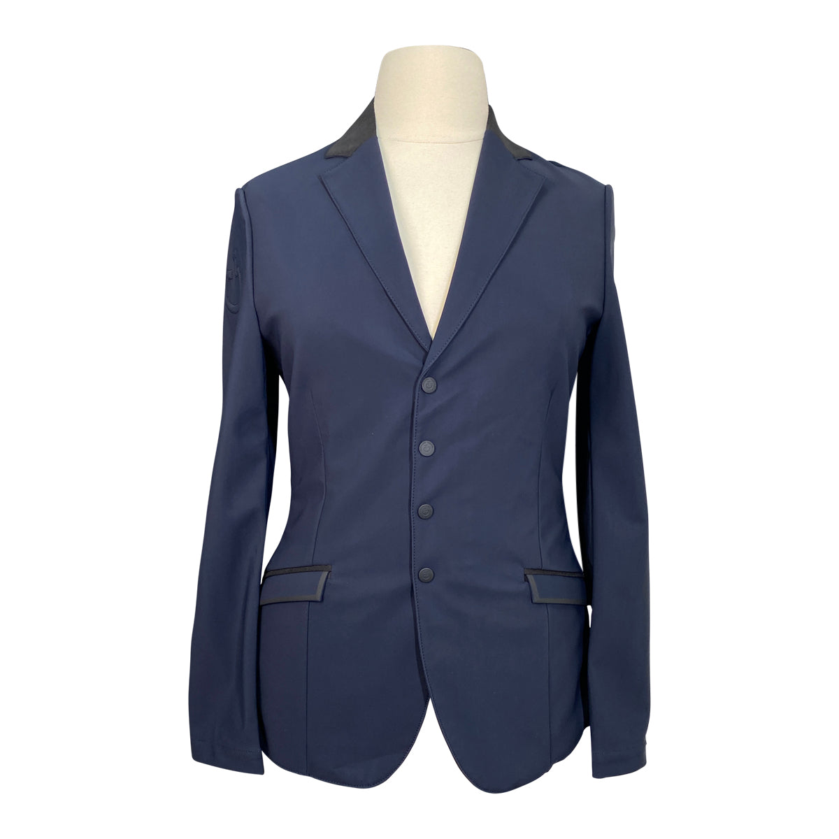 Cavalleria Toscana Lightweight Jersey Zip Show Jacket in Navy
