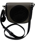 Tucker Tweed 'Camden' Hunter Jumper Cross Body Bag in Elephant/Black
