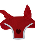 Heart Mesh Bonnet in Red