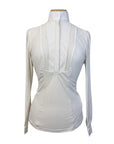 Cavalleria Toscana L/S Hunter Show Shirt w/Pleated Bib in Off White