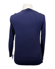 Ann Taylor Crew Neck Sweater in Navy/Silver Horse