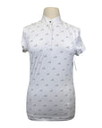 Equiline Training Polo in White/Navy Horses