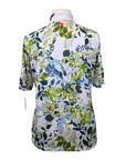 Kastel Denmark Short Sleeve Shirt in White/Watercolor Botanical