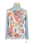 Novella Equestrian Sun Shirt in Pale Blue Floral