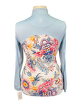 Novella Equestrian Sun Shirt in Pale Blue Floral