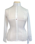 Front of For Horses 'Elisabetta' Show Shirt in White - Women's XL