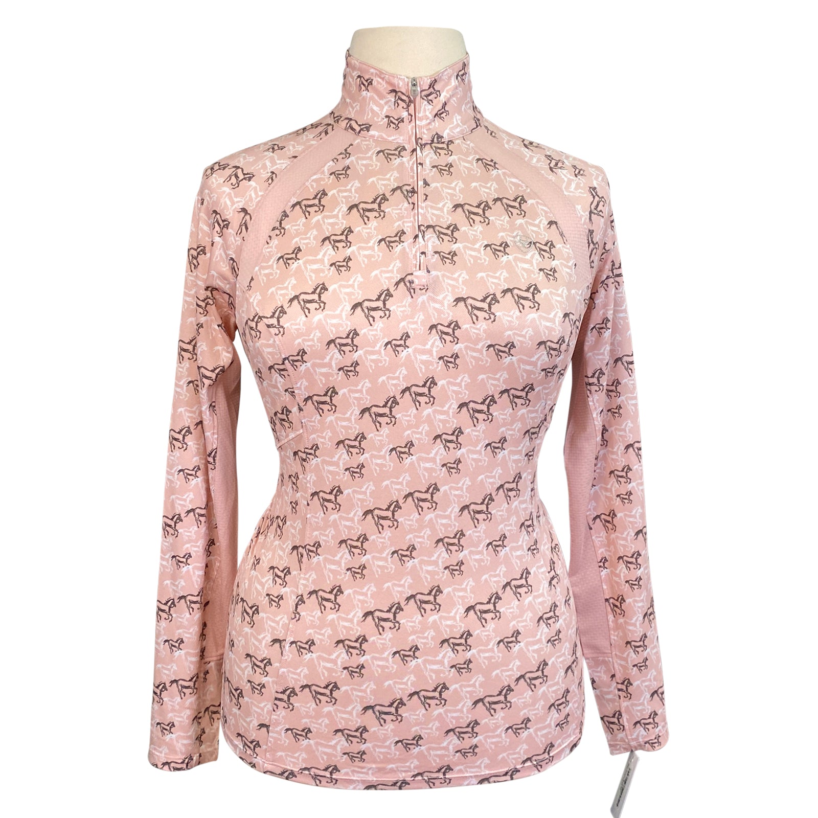 Front of Ariat 'Sunstopper 2.0' Baselayer in Pink Trot Line