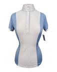 Romfh 'Schuyler' Short Sleeve Show Shirt in Light Blue/White