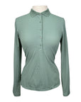 Free Ride Equestrian Long Sleeve Polo in Sage