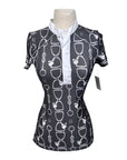 Ronner Short Sleeve Sport Polo in Dark Grey/Grey Bits & Stirrups