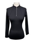 Aztec Diamond 1/4 Zip Long Sleeve Base Layer in Black
