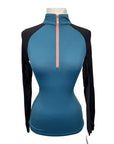 Kastel Long Sleeve 1/4 Zip in Pine/Black