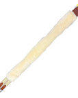 Edgewood Fancy Stitched Single Elastic Removable Sheepskin Girth in Chestnut