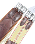 Edgewood Fancy Stitch Sheepskin Girth in Brown