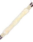 Edgewood Sheepskin Double End Elastic Girth in Brown