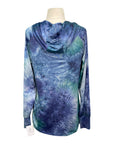 Horseware Technical Hooded Top in Green/Navy Tie Dye