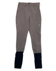 Front of Aztec Diamond 'AD' Performance Breeches in Taupe - Women's UK 4 (US 0)