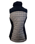 Kerrits Bits of Plaid Quilted Vest in Black/Tan Plaid
