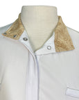 Romfh 'Lindsay' Chill Factor Show Shirt in White/Tan Paisley - Women's Medium