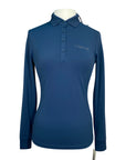 Equline 'Tempo Libero' Long Sleeve Training Polo in Navy - Women's Small