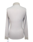 Equline 'Tempo Libero' Long Sleeve Training Polo in Grey - Women's Small