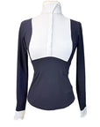 Horse Pilot 'Monica' Long Sleeve Show Shirt in Navy/White
