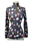 Kastel Signature Long Sleeve Shirt in Grey/Cocktails