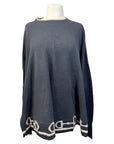 Hannah Childs 'Kristina' Poncho in Black/Tan - Women's S/M