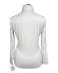 RJ Classics 'Maddie' Show Shirt in White/Purple Stripe - Women's XL