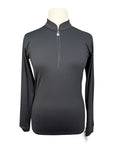 Halter Ego 'Heidi' Long Sleeve Shirt in Black