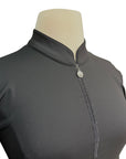 Halter Ego 'Heidi' Long Sleeve Shirt in Black